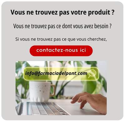 Banni&egrave;re de pharmacie en ligne invitant &agrave; contacter le service client pour trouver un produit
